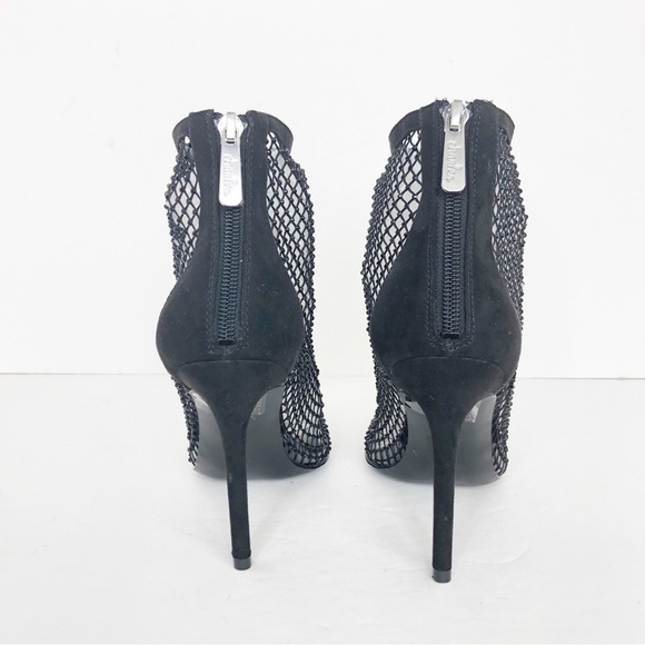Charles David black mesh sequin ankle boots - Picture 3 of 10